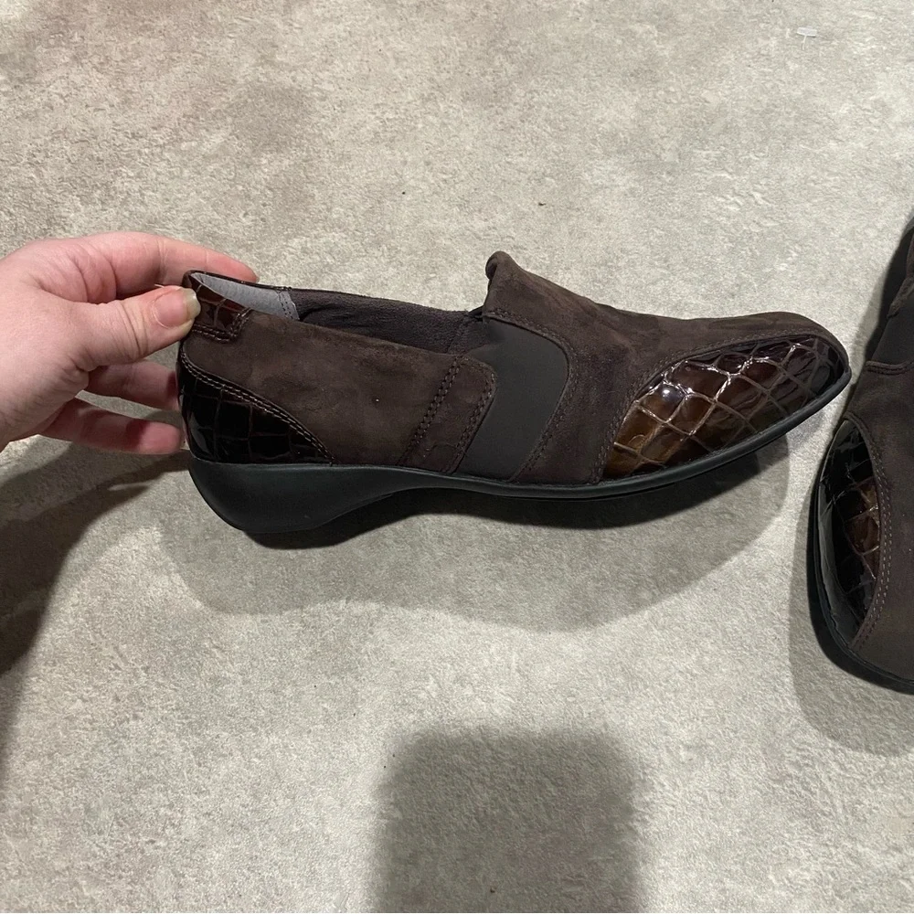 Clarks Everyday Womens Noreen Will Brown Leather Loafers Shoes Slip On 7.5 M